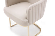 Tyler - Modern Grey + Gold Dining Chair