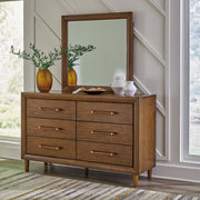 Lyncott - Dresser And Mirror - Brown - R&R Furniture Gallery (Fountain Valley, CA)