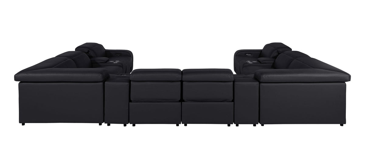1116 - 12-Piece U-Shaped Sectional Sofa In With 4 Power Recliners & Power Headrests