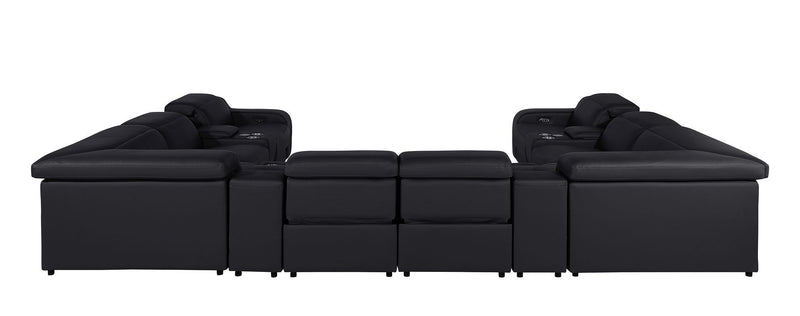 1116 - 12-Piece U-Shaped Sectional Sofa In With 4 Power Recliners & Power Headrests