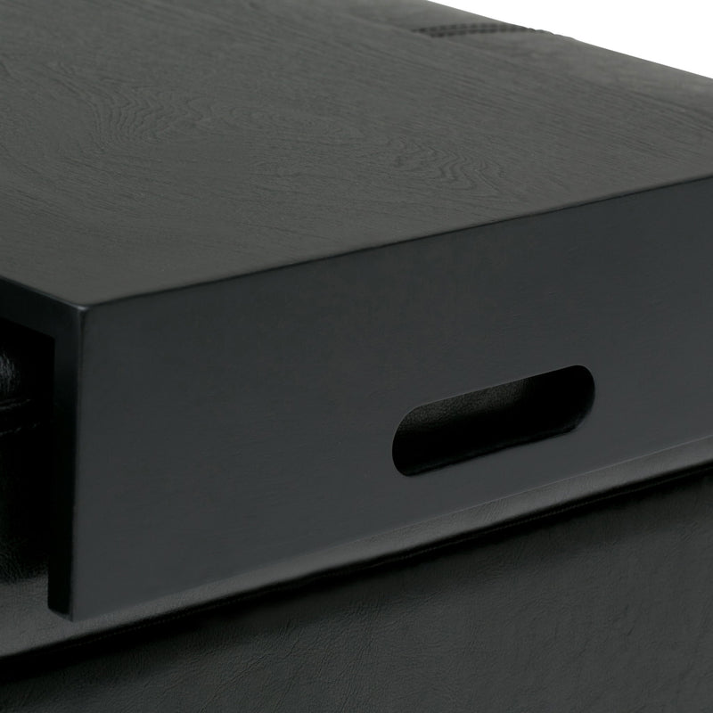 Oregon - Contemporary Storage Ottoman Bench With Tray - R&R Furniture Gallery (Fountain Valley, CA)