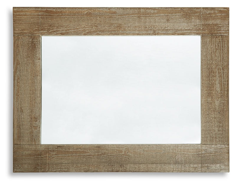 Waltleigh - Accent Mirror - Distressed Brown - R&R Furniture Gallery (Fountain Valley, CA)