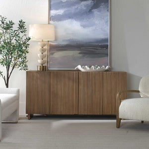 Kellem - Wood 4 Door Cabinet - Natural