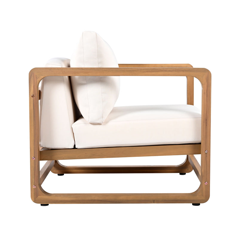 Outdoor Lounge Chair With Oversized Cushion Set For Patio - R&R Furniture Gallery (Fountain Valley, CA)