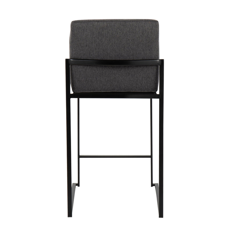Lumi Source Fuji contemporary modern high back counter stool with sleek design and sturdy frame, ideal for stylish bar or kitchen counter.