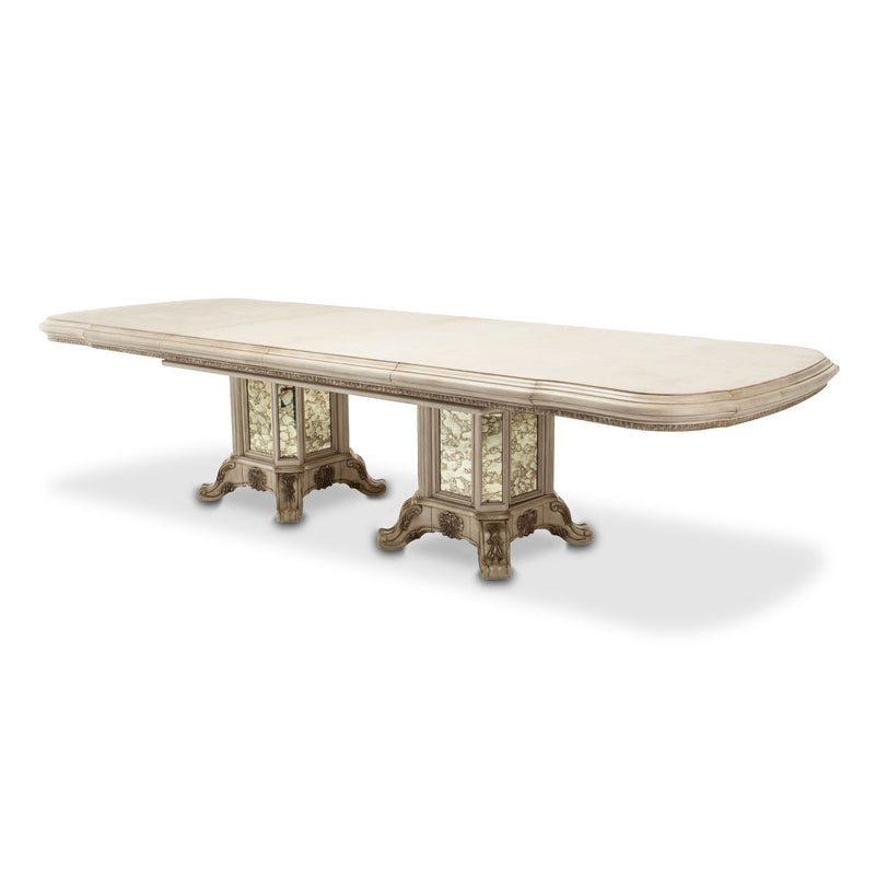 Platine de Royale - Rectangular Dining Table - Champagne - R&R Furniture Gallery (Fountain Valley, CA)