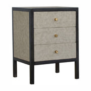 Nightstand, 3 Drawer - Black - R&R Furniture Gallery (Fountain Valley, CA)