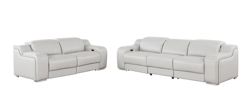 1116 - 5-Piece Modular Power Reclining Sofa And Loveseat Set In With 4 Power Recliners & Power Headrests