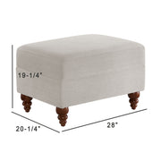 Candor - Ottoman Upholstered Footrest - Beige / Gray - R&R Furniture Gallery (Fountain Valley, CA)