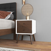Caroline - Mid-Century Modern Style Night Stand 2 Drawer - R&R Furniture Gallery (Fountain Valley, CA)