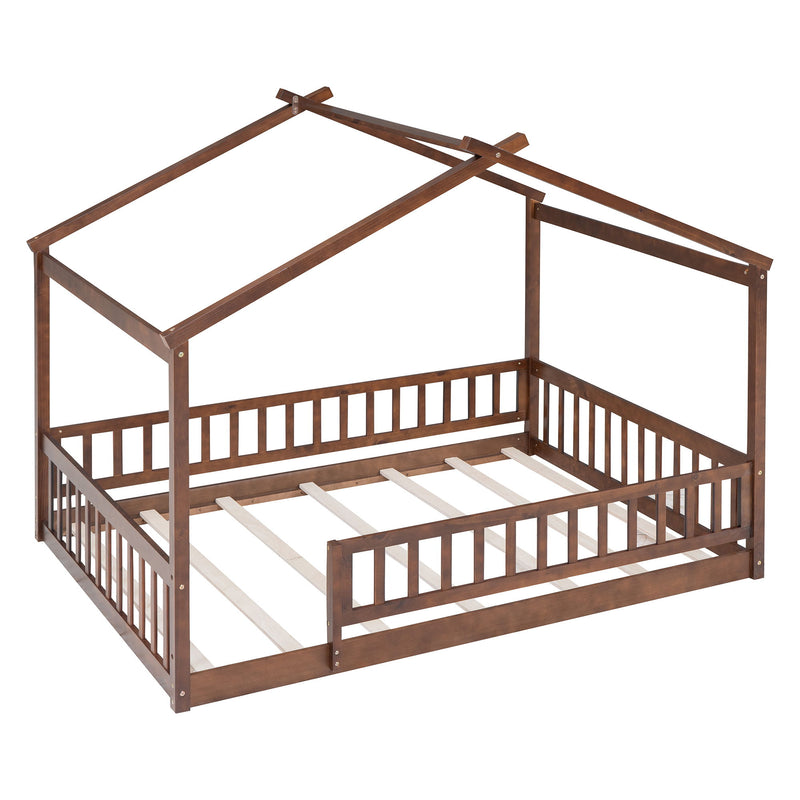 Bed House Bed Frame With Fence - R&R Furniture Gallery (Fountain Valley, CA)