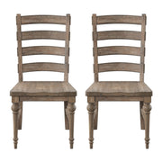 Ladderback Dining Chairs, (Set of 2) - Taupe - R&R Furniture Gallery (Fountain Valley, CA)