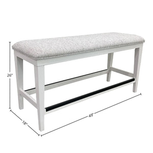Americana Modern Dining - Upholstered Counter Bench - Cotton