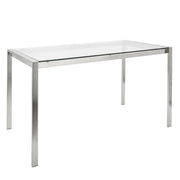 Lumi Source Fuji modern glam dining table with sleek design, wooden top, and metal legs, ideal for contemporary dining spaces.