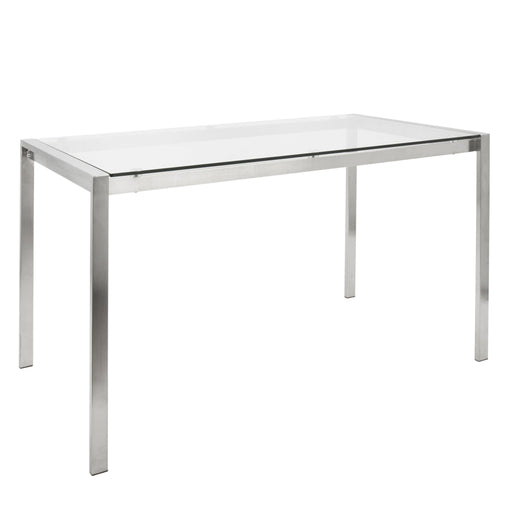 Lumi Source Fuji modern glam dining table with sleek design, wooden top, and metal legs, ideal for contemporary dining spaces.
