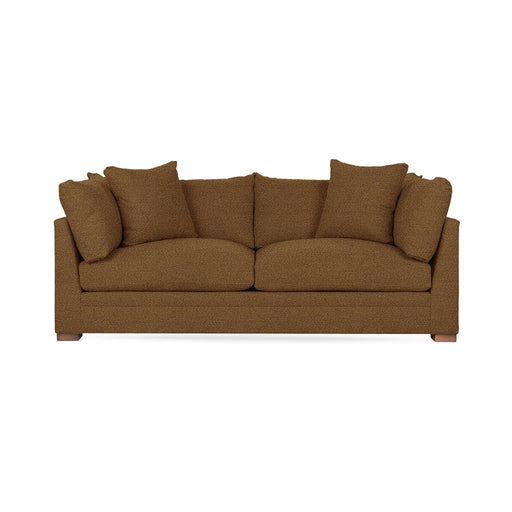 Classic Home Audrey stationary sofa with plush fabric upholstery and elegant design, shown in a cozy living room setting.