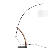Lumi Source Robyn mid-century modern floor lamp with a sleek design, tall stand, and adjustable arm in a stylish home setting.