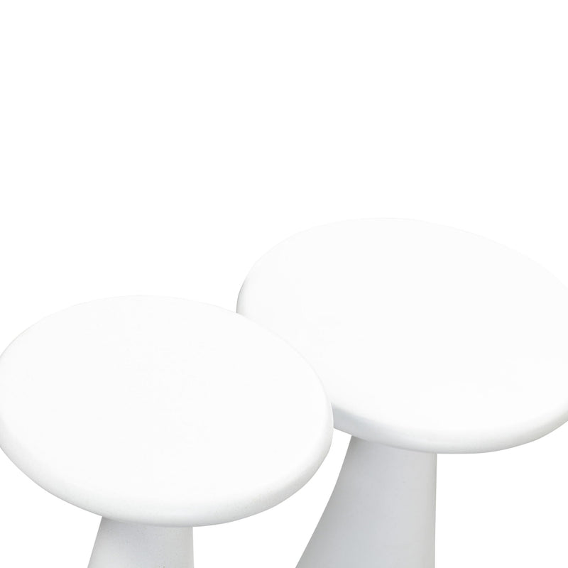 Gianna - Concrete Accent Tables (Set of 2) - White - R&R Furniture Gallery (Fountain Valley, CA)