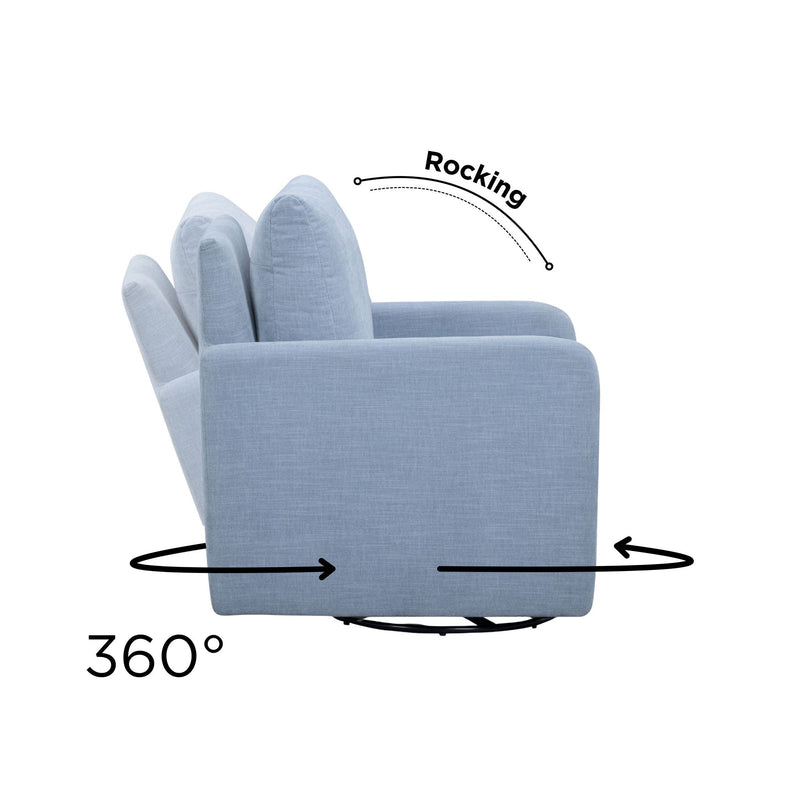Nancy - "Easy Clean" Chambray Chenille Nursing Chair