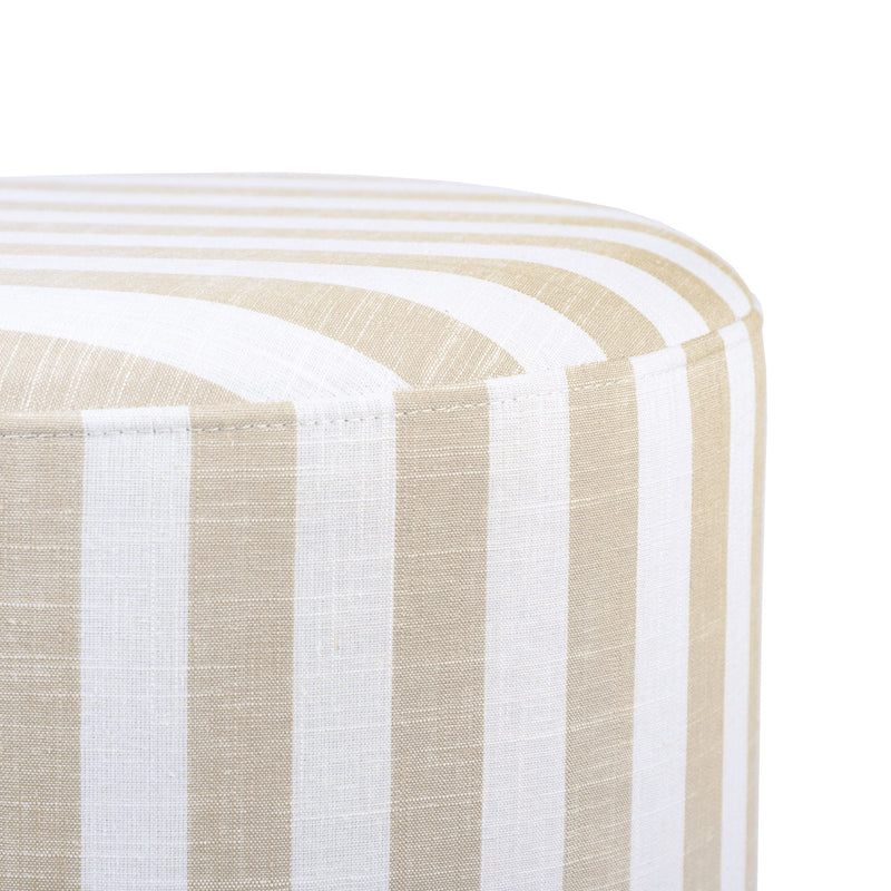 Dex - Striped Linen Ottoman - R&R Furniture Gallery (Fountain Valley, CA)