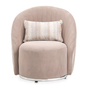 Lucca - Swivel Chair - Silver - R&R Furniture Gallery (Fountain Valley, CA)