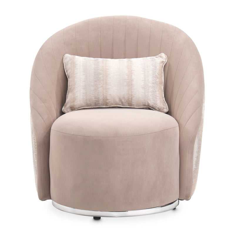 Lucca - Swivel Chair - Silver - R&R Furniture Gallery (Fountain Valley, CA)