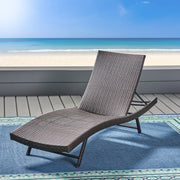 Kauai - Modern Style Pe Wicker Chaise Lounge - Brown Multi - R&R Furniture Gallery (Fountain Valley, CA)
