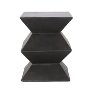 Outdoor lightweight concrete side table with copper finish by Noble House, showcasing a modern design and sturdy construction.
