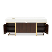 Belmont Place - Desk - White / Dark Brown - R&R Furniture Gallery (Fountain Valley, CA)