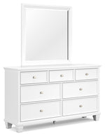 Fortman - Dresser And Mirror - White - R&R Furniture Gallery (Fountain Valley, CA)