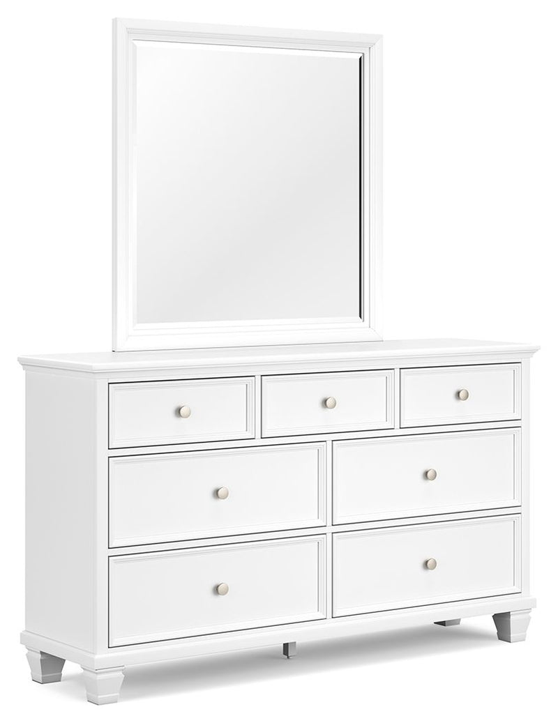 Fortman - Dresser And Mirror - White - R&R Furniture Gallery (Fountain Valley, CA)