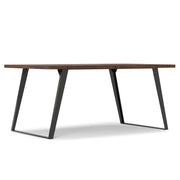 Simpli-Home Lowry handcrafted square dining table with wooden finish, ideal for modern dining rooms.