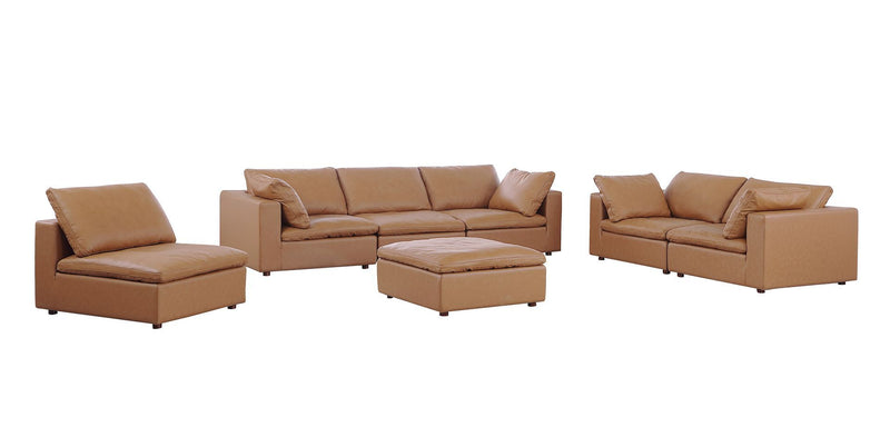 1100 - 3-Piece Sofa Set With Ottoman (Top-Grain Italian Leather)