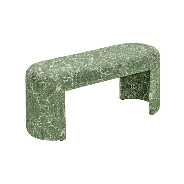 Greenspace - Round Upholstered Bench - Green