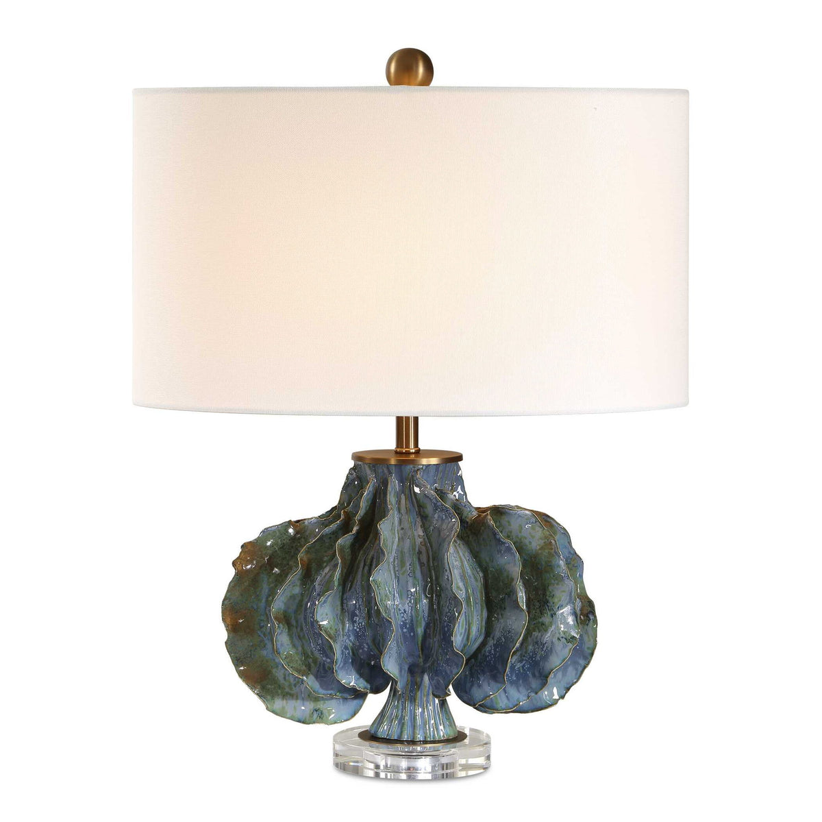 Ruffle Up - Table Lamp - Blue Green