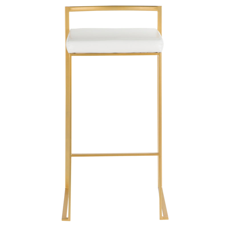 Lumi Source Fuji contemporary glam barstool with quality construction, featuring sleek design and modern style, shown in a set.