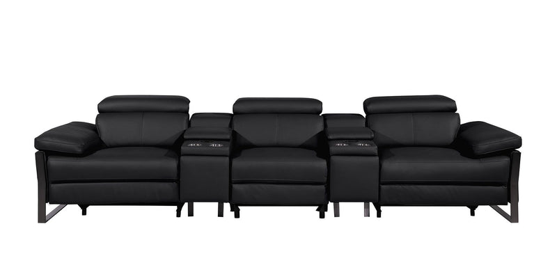 1246 - Modular Power Triple Reclining Dual Console Sofa With Power Reclining Headrests