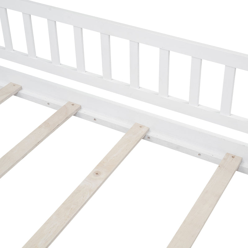 Bed House Bed Frame With Fence - R&R Furniture Gallery (Fountain Valley, CA)