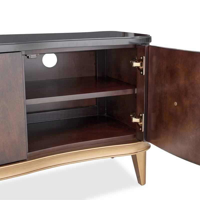 Camellia Field - Media Cabinet - Dark Brown - R&R Furniture Gallery (Fountain Valley, CA)