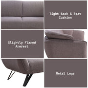 Dalya - Sofa - Gray Linen - R&R Furniture Gallery (Fountain Valley, CA)
