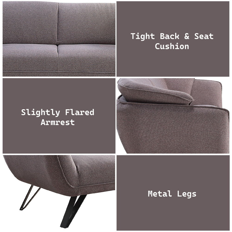 Dalya - Sofa - Gray Linen - R&R Furniture Gallery (Fountain Valley, CA)