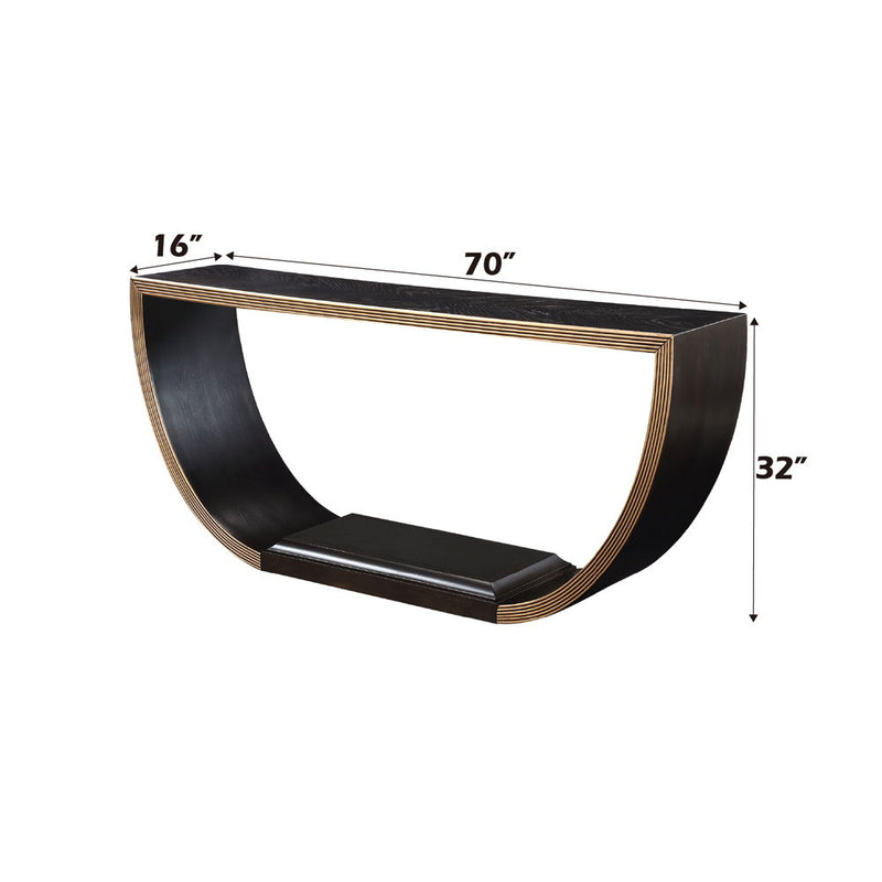 Maceo - Console Table - Black & Gold - R&R Furniture Gallery (Fountain Valley, CA)
