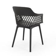 Set of two Noble House Azalea chairs with wooden legs and upholstered seats, shown in a modern living room setting.