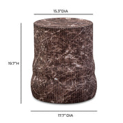 Cilla - Faux Levanto Marble Indoor/Outdoor Concrete Side Table - Red - R&R Furniture Gallery (Fountain Valley, CA)