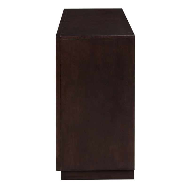 Geranio - Console Cabinet - Metallic Silver & Walnut - R&R Furniture Gallery (Fountain Valley, CA)