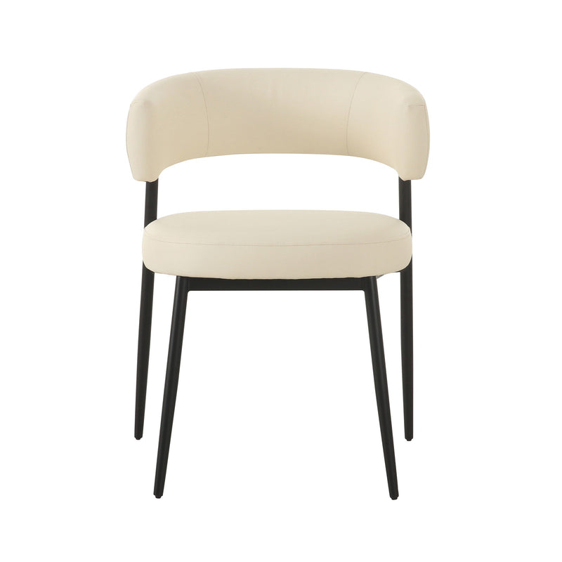 Maxine - Vegan Leather Dining Chair - Cream - R&R Furniture Gallery (Fountain Valley, CA)
