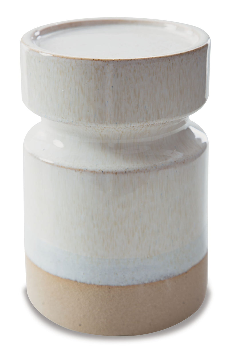 Hurston - Candle Holder Set (Set of 3) - Ivory / Brown - R&R Furniture Gallery (Fountain Valley, CA)