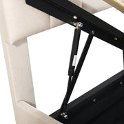 Upholstered Platform Bed With A Hydraulic Storage System - R&R Furniture Gallery (Fountain Valley, CA)