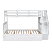 Bunk Bed With Twin Size Trundle, Storage And Guard Rail For Bedroom - R&R Furniture Gallery (Fountain Valley, CA)