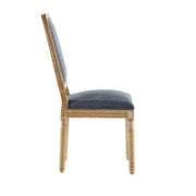 French Country Style Dining Chair With Upholstered Seating And Fluted Legs - R&R Furniture Gallery (Fountain Valley, CA)